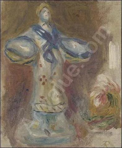 Qui a peint "Statuette en faïence" ?