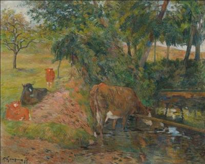 « Vaches au repos » est un tableau de Paul Gauguin réalisé en 1885. Somerset Maugham s'est inspiré de la vie de Paul Gauguin pour son personnage Charles Strickland. Quel est le titre de ce roman ?