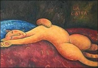 Cette toile nommée « Chat » est l'œuvre d'Amedeo Modigliani. Quel acteur porte, tatoué sur le dos, un authentique Modigliani, peint le 14 juillet 1919, au Café du Dôme dans un film de Denis de La Patellière ?