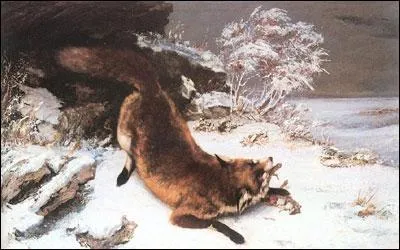 « Le renard dans la neige » est une toile de Gustave Courbet. Qu'arrive-t-il à ce renard ?