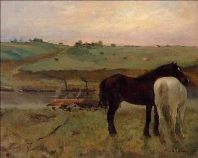 Quel peintre impressionniste a réalisé cette uvre « Chevaux dans le pré » ?