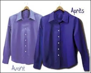 Madame Ménagère avait un pull décoloré, elle le teignat et fût satisfaite du résultat.
Ben, et vous, êtes-vous satisfait ?