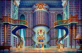 Dans quel film de Disney peut-on avoir la bibliothèque présentée sur la photo ?