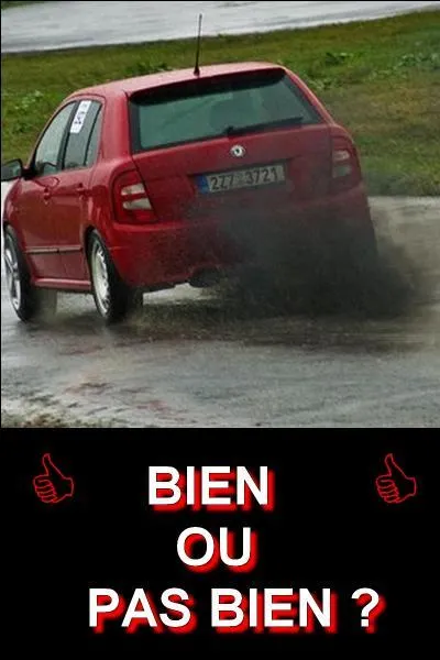 Regardez l'image et donnez-moi la bonne réponse ! Bien ou pas bien ?