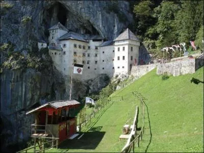 Il a été édifié au XIIIe siècle, à flanc de falaise, dans une énorme cavité, à 123 mètres au-dessus d'un gouffre karstique, afin de rendre son accès difficile. Quel est le nom de ce château ?