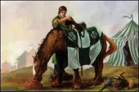 Retrouvez le terme qui désigne un cheval de bataille qui était tenu de la main droite :