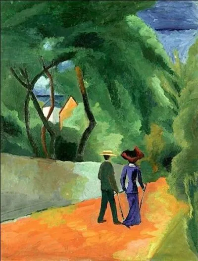 Qui a peint "Le chemin rouge" ?