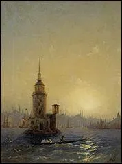 Qui a peint "Vue de la tour L&eacute;andre &agrave; Constantinople" ?