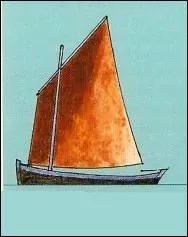 Avec son mât planté bien à l'avant, ce navire va vous faire une misaine ! Mais, il n'est pas à vous : comment est sa voile ?