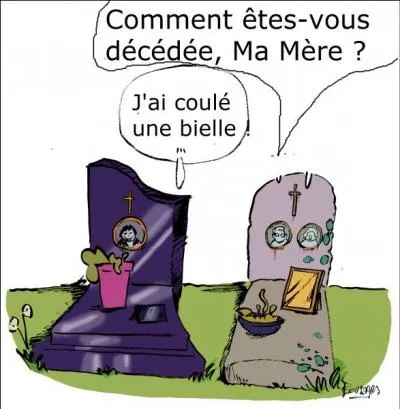 Le Père Venche et l'abbé Gonia sont allés fleurir la tombe de la Mère...