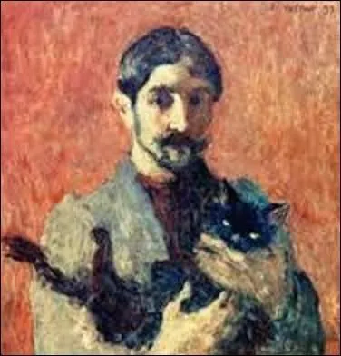 Quel peintre fauviste et graveur (1869-1952) a créé cette toile, en 1899, intitulée "Autoportrait au chat" ?