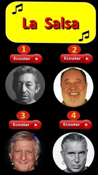 Sur quel bouton allez-vous appuyer pour écouter cette chanson ?