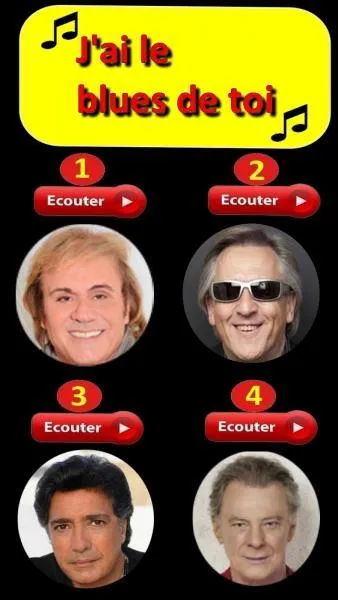 Sur quel bouton allez-vous appuyer pour écouter cette chanson ?