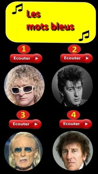 Sur quel bouton allez-vous appuyer pour écouter cette chanson ?