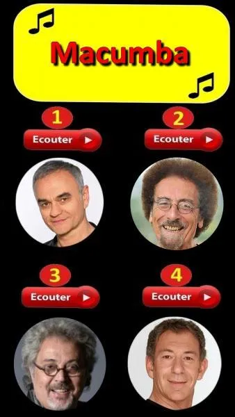 Sur quel bouton allez-vous appuyer pour écouter cette chanson ?