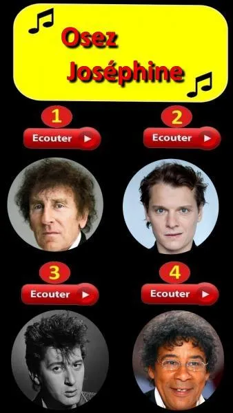 Sur quel bouton allez-vous appuyer pour écouter cette chanson ?
