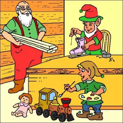 Qui aide le père Noël à faire nos cadeaux ?