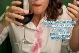 Il existe plusieurs astuces pour nettoyer une tache de vin rouge, encore humide, sur un tissu. Lequel de ces éléments est à absolument proscrire pour faire partir la tache ?