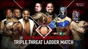 (WWE Tag Team Championship) Qui gagne le Triple Threat Tag Team Ladder Match ?