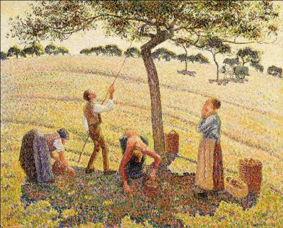 Voici une toile de Camille Pissarro intitulée « La récolte des pommes à Eragny ». Comment s'appelle les habitants d'Eragny-sur-Epte, une commune de l'Oise ?
