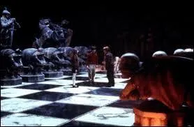 Quelle pièce est utilisée par Hermione dans l'échiquier géant ?