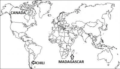 Les cartes du monde à présent. Trouvez l'erreur !