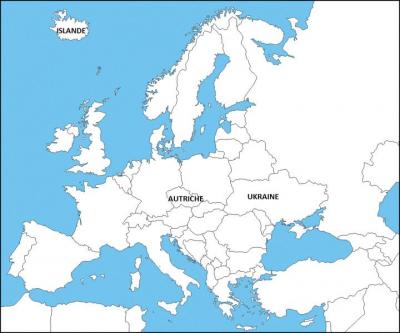 On commence avec la carte de l'Europe. Quel pays n'est pas correct ?