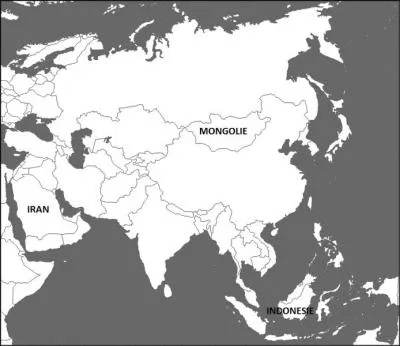 On passe à l'Asie. Quel pays n'est pas le bon ?