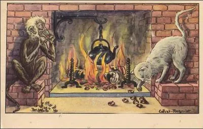 Voici "Le singe et le chat", quel proverbe ou expression en est resté ?