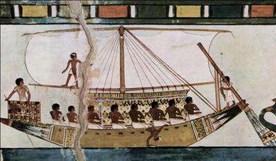 Les Égyptiens furent, on le sait, des navigateurs précoces grâce au Nil. De quoi était constituée la coque, jusqu'aux environs de l'an - 3000 ?