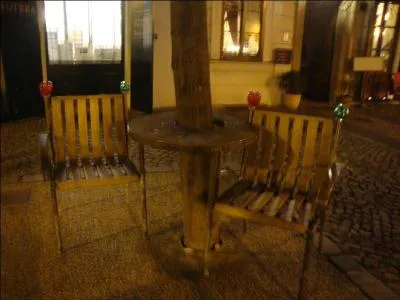 Ce salon de discussion, situé sur une petite place de Prague, est en fait un mémorial, mais de qui ?