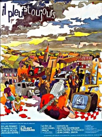 Film de 1974, avec la très jolie Sylvie Fennec et Richard Bohringer : "Il pleut toujours...". Mais c'est quoi la suite du titre ?