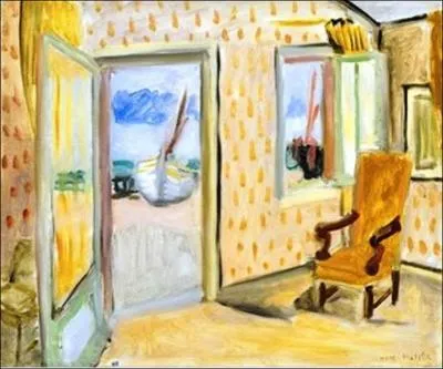 Qui a peint "Intérieur à la porte ouverte" ?