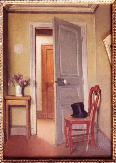 Qui a peint cette porte sur la toile intitulée "La visite" ?