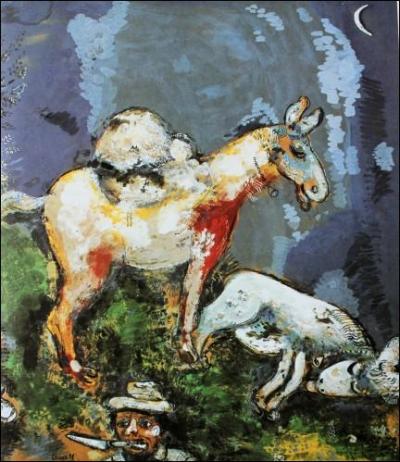 Agrandir les images vous aidera à jouer ce quiz. Quelle est la fable qui a inspiré Chagall ?