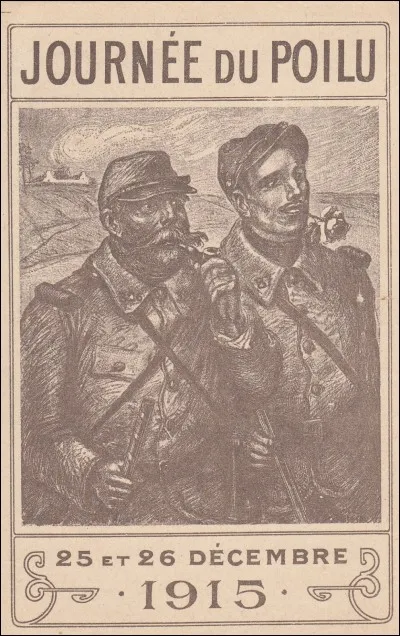 Dans cette affiche où étaient les poilus?