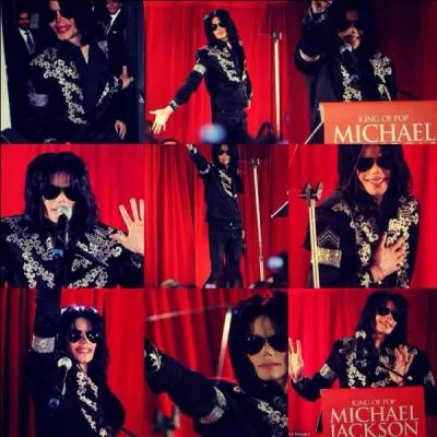 Sur ce montage photo, Michael fait la promotion de la tournée :