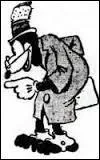 « Sylvester Shyster » est son nom dans la version anglaise du dessin animé dont il est question. Ce personnage naquit en 1930 dans les bras de Walt Disney. Il fait ses premiers pas dans l'univers de Mickey à l'intérieur de la bande dessinée « Mickey dans la vallée infernale » (« Death Valley » en anglais). Comment s'appelle-t-il ?
