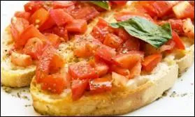 Quelle spécialité italienne est une tartine ?