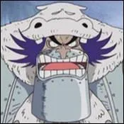 Sur l'île de Drum, notre héros affronte quelqu'un qui possède une énorme bouche à cause de son fruit du démon. Comment s'appelle-t-il ?