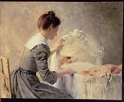 Qui a peint "Mère et berceau" ?