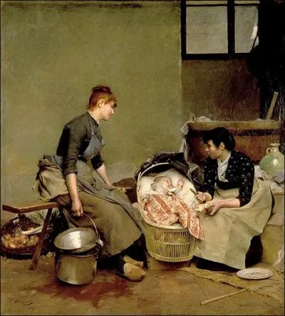 Qui a peint cet enfant au berceau ?