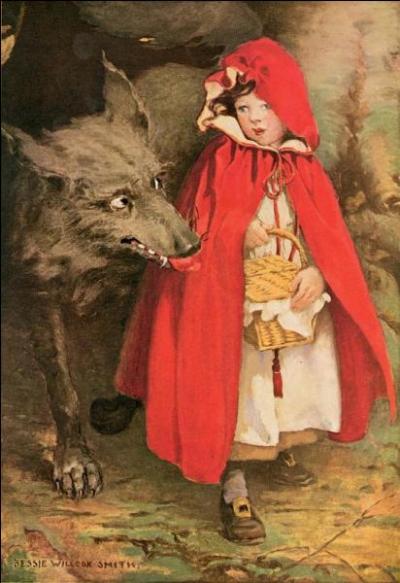 Dans la version "Le petit chaperon rouge" de Grimm, le loup mange la grand-mère et le petit chaperon rouge, mais ces dernières furent sauvées par un bûcheron qui ouvrit le ventre du loup. Qu'en est-il dans la version de Charles Perrault ?