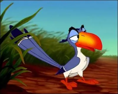 Lequel de ces personnages était surnommé de « bec-de-banane » par Simba, quand il était encore un petit lionceau ?