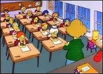 Lorsqu'il fait le test proposé par la maîtresse, que pense Bart ?