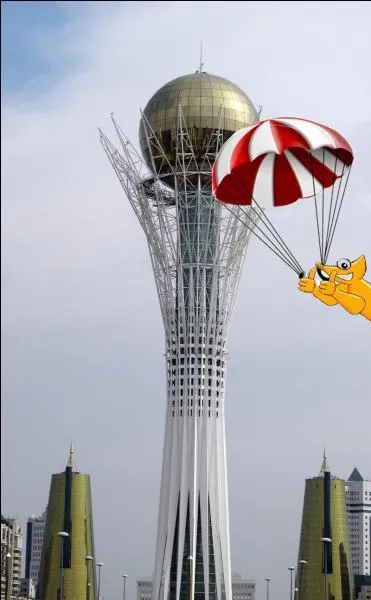 Le caméléon est dans l'air du temps car il se met à la pratique dangereuse du BASE jump. Pour ce faire, il décide de sauter de la tour Bayterek qui se situe dans la capitale du Kazakhstan. Quelle est cette dernière ?
