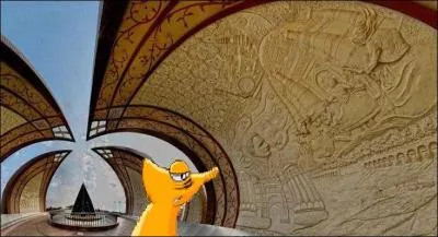 L'animal semble en voir de toutes les couleurs avec ce monument que l'on peut visiter au Pakistan. Quelle est la capitale de ce pays asiatique ?