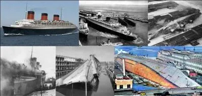 A la fin de ma vie, je ne portais plus mon nom de naissance. J'étais fait pour traverser l'Atlantique en quête d'un mythique ruban avec le plus grand luxe ! 

Quel est ce navire (réponse 1 ou 2) ?
Quelle fut sa fin (réponse 3, 4 ou 5) ?