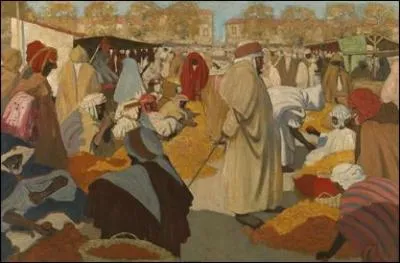 Qui a peint "Marché d'oranges à Blida" ?