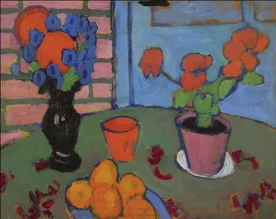 Qui a peint "Nature morte avec fleurs et oranges" ?